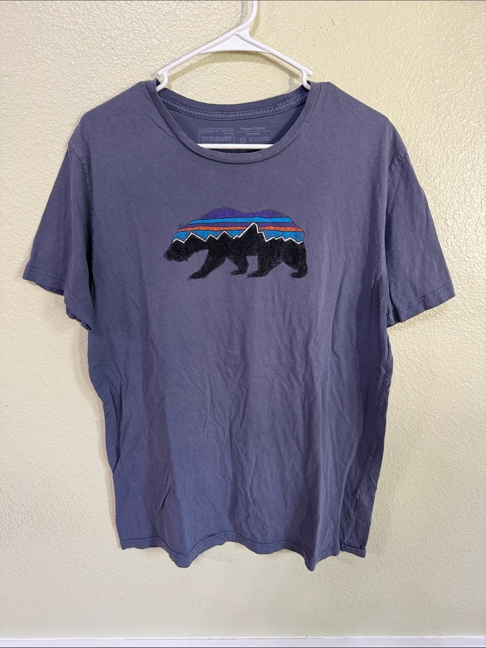 Patagonia Navy Graphic Bear Short Sleeve Tee
